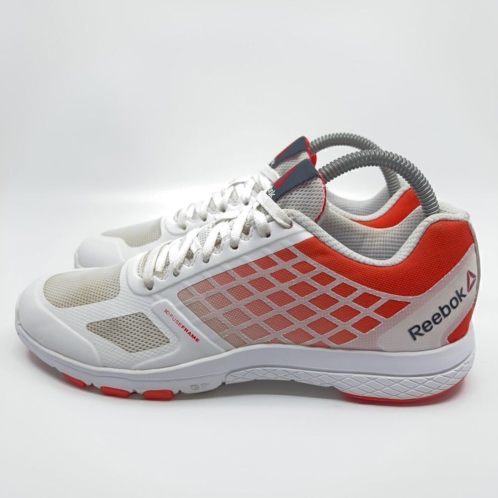 Reebok White and Orange Athletic Shoes - Picture 4 of 11